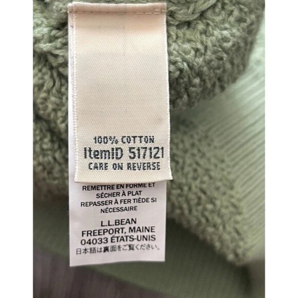 Vintage LL Bean Women’s Size M Knitted Mint Green Sweatshirt Crew Neck Sweater - Picture 11 of 14